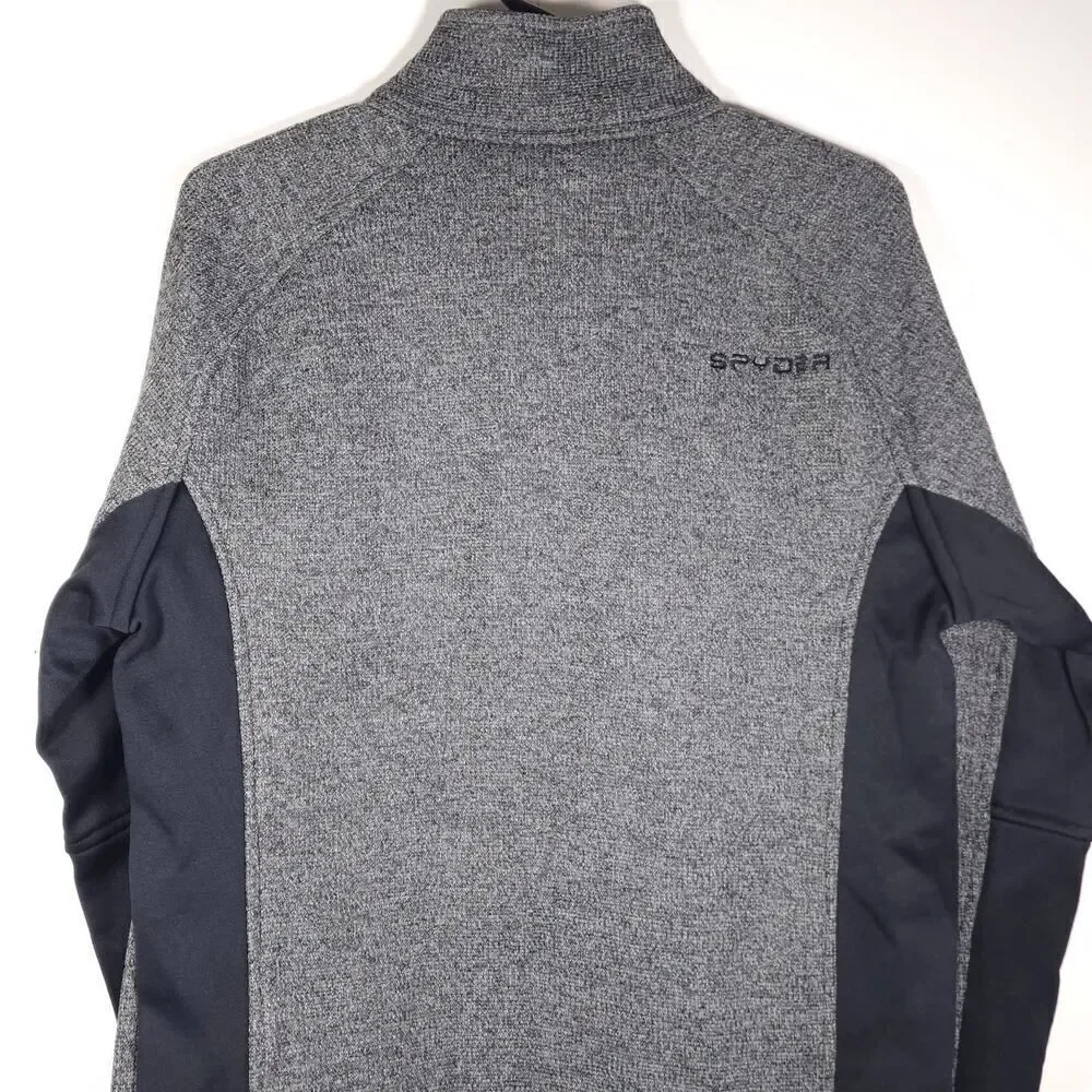 Spyder Men's Outbound M Gray Black 1/2 Zip Outdoor Core Jacket Pullover Sweater